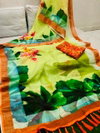 Vk Original Linen Digital Printed Sarees Wholesale Market In Surat With Price
